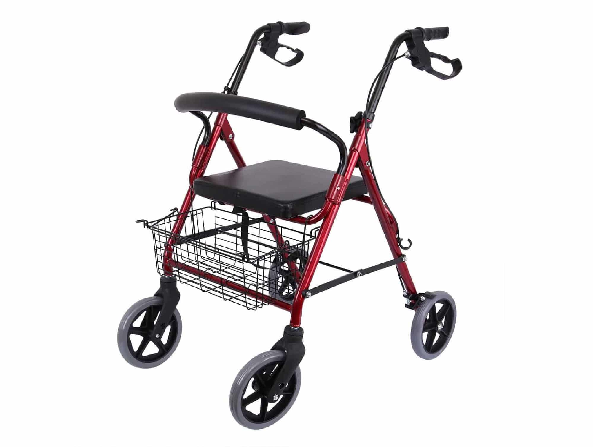 Rollator 4 roues avec siège et dossier