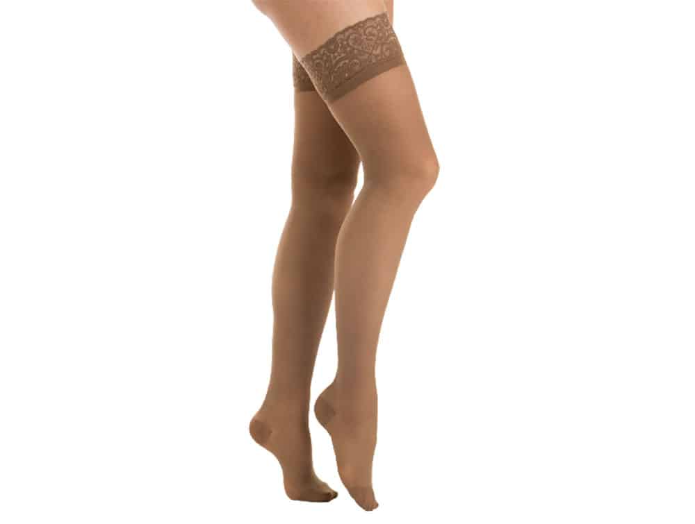 Women’s medical compression thigh-high stockings class 2 Venoflex Kokoon Absolu Losanges, Thuasne