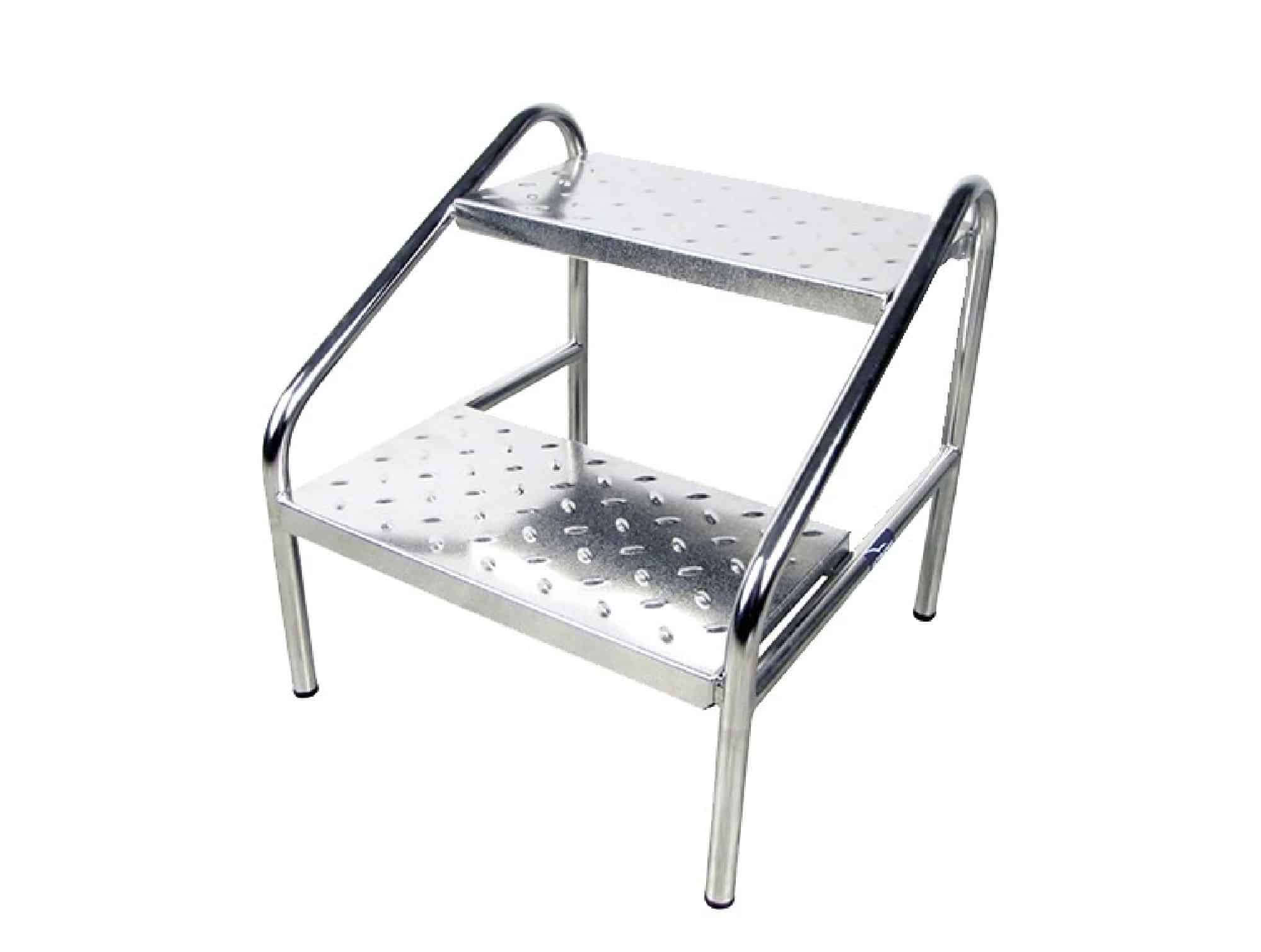 Escabeau inox à 2 marches Locamed