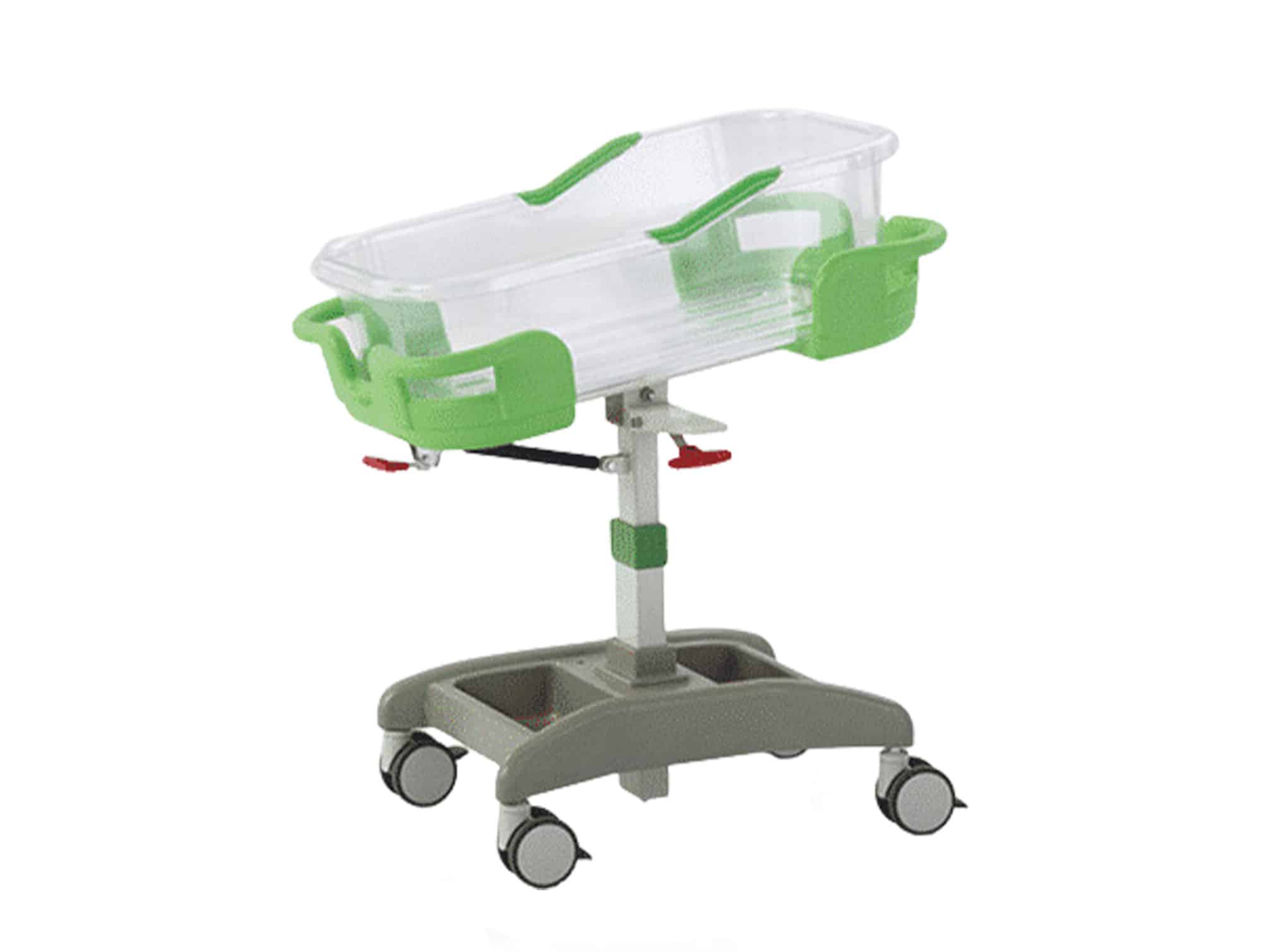 Neonatal procline-decline baby bassinet with adjustable Trendelenburg, Locamed (ref. L8057C)