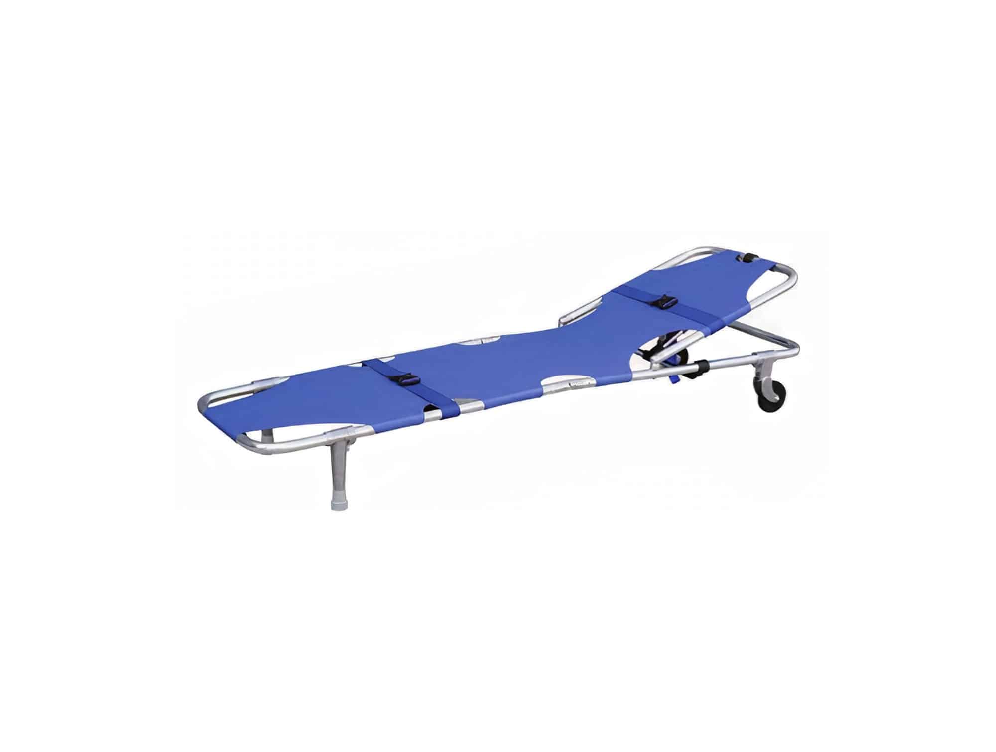 Foldable stretcher with backrest lift and wheels, 120 kg capacity (Locamed, ref. L8095)