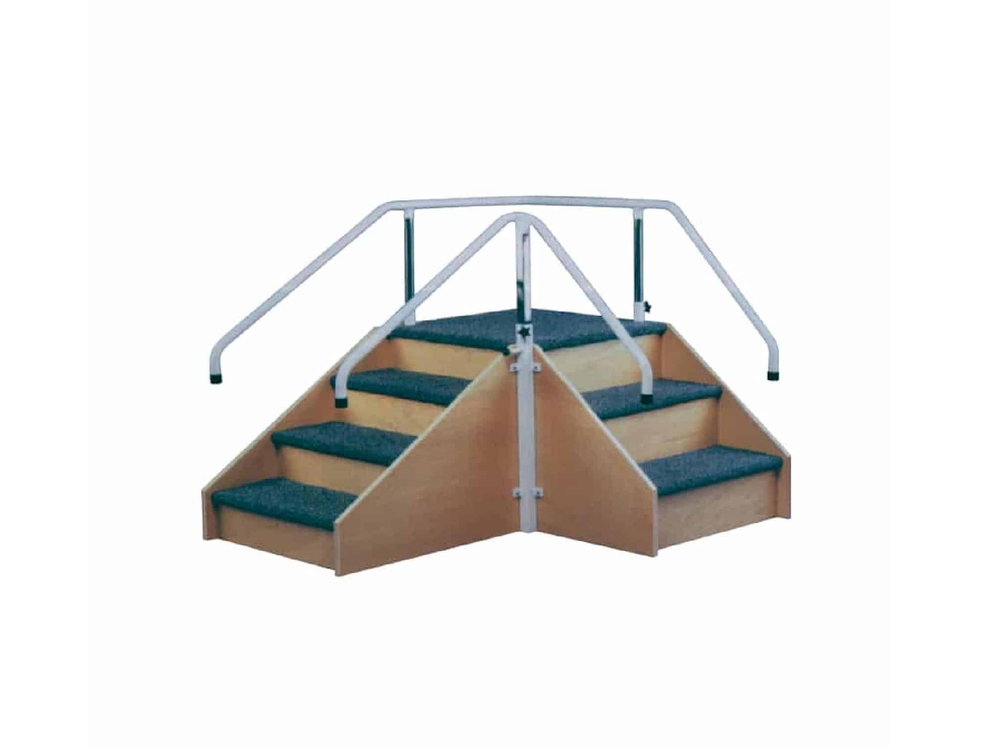 Escalier d’angle à hauteur réglable Locamed