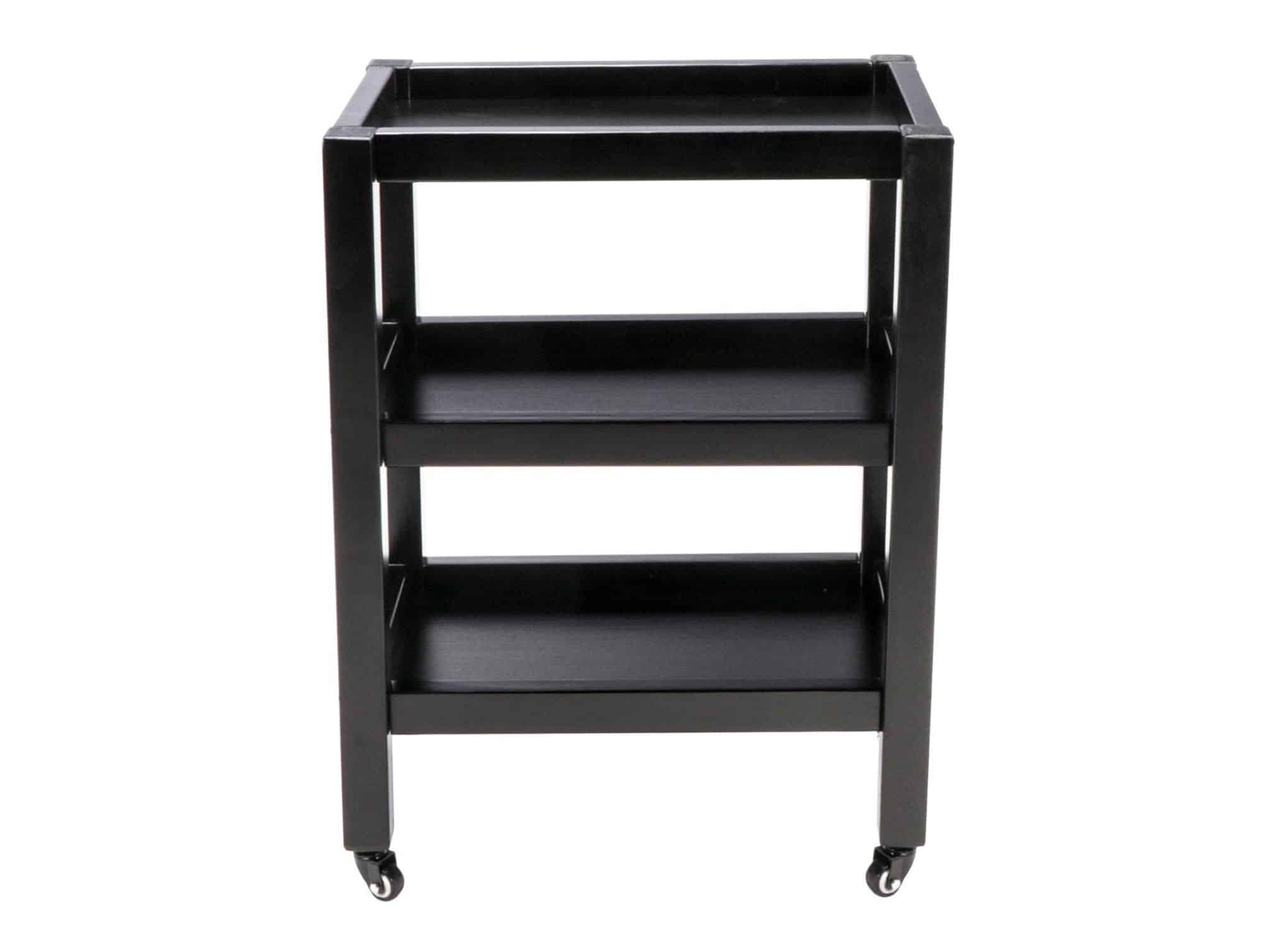 Guéridon en bois sur roulettes