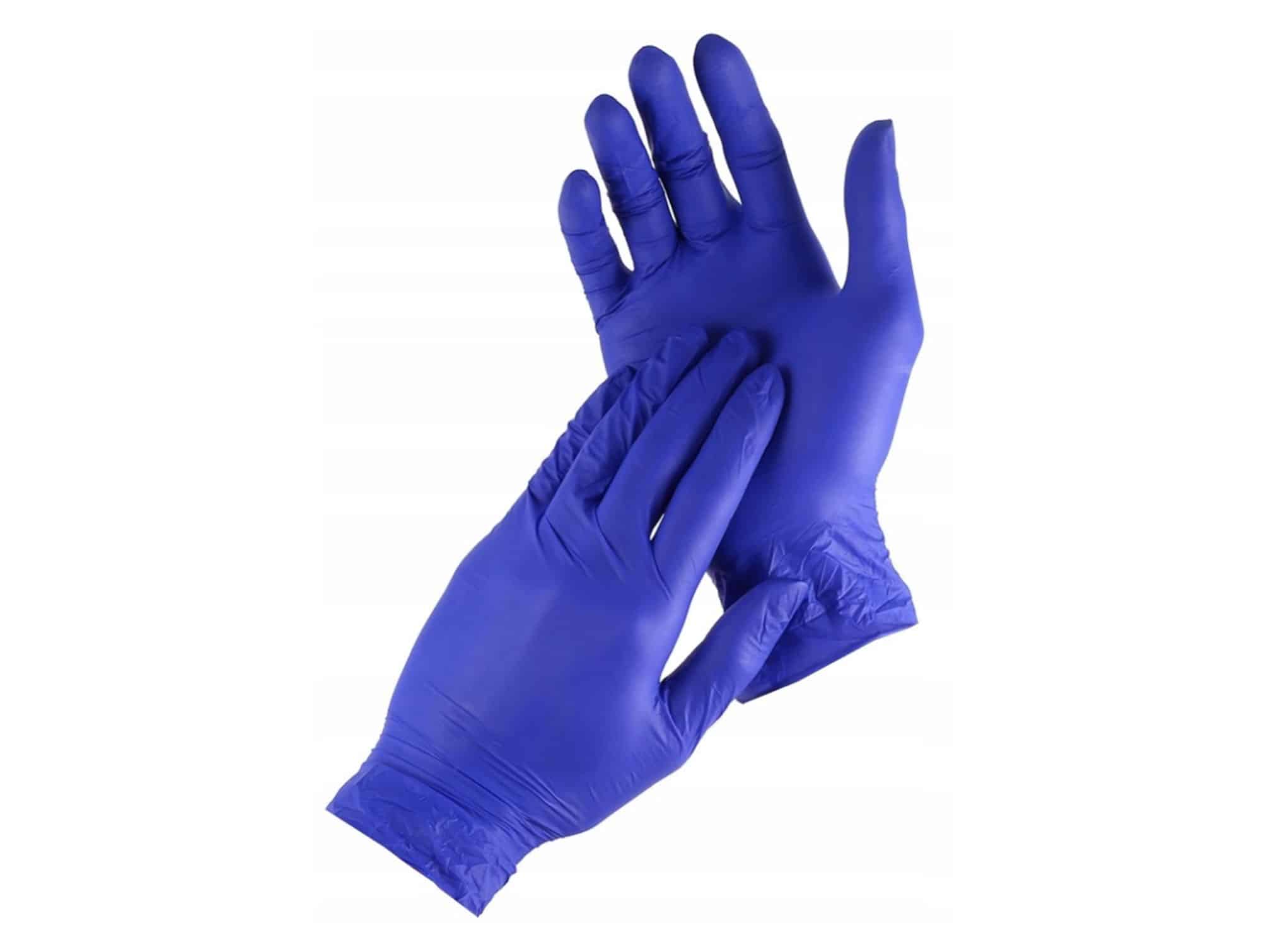 Disposable nitrile examination gloves, non-sterile, powder-free (box of 100) - Locamed