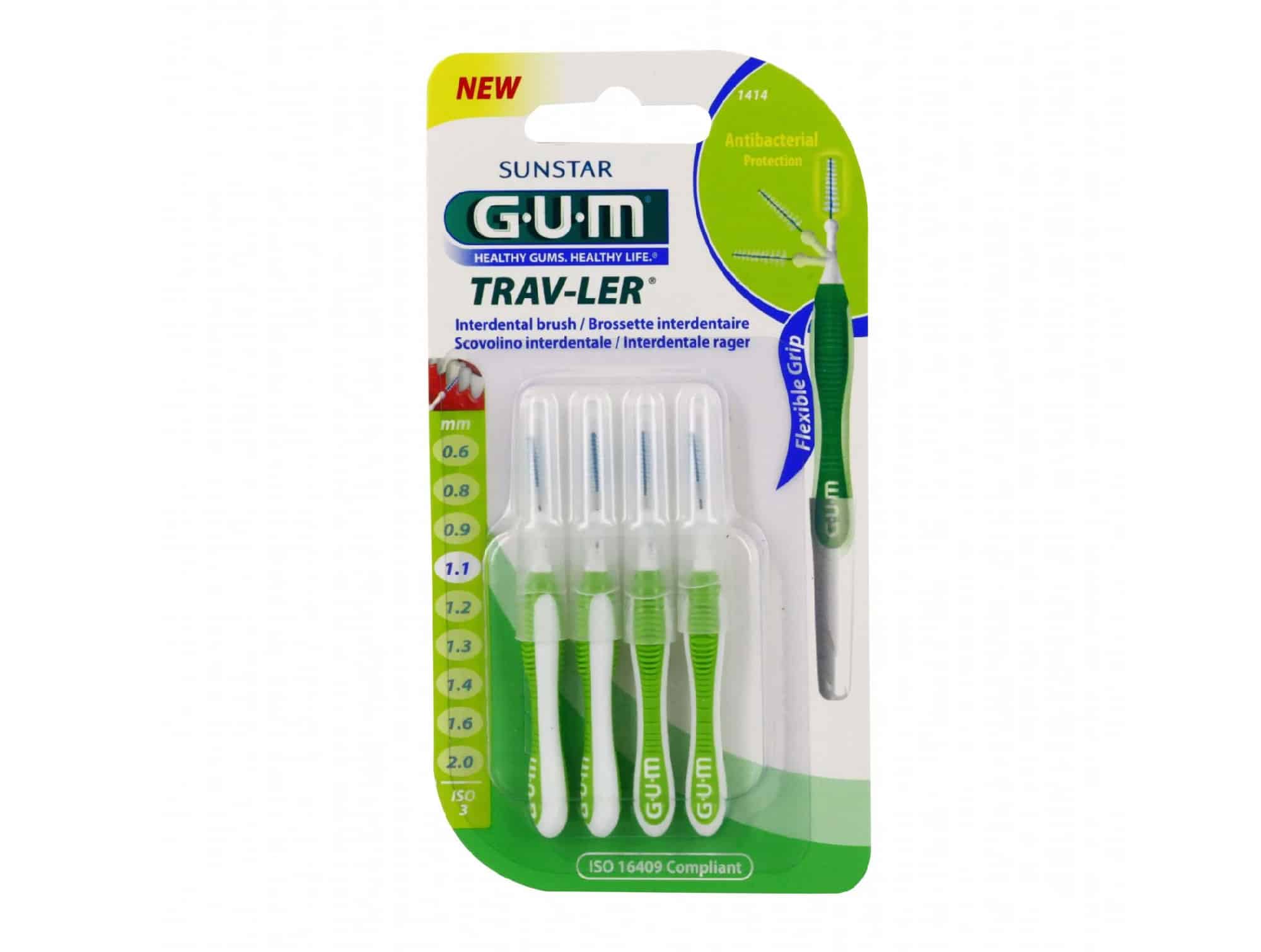 Manche par 4U avec brosette fine (1.1MM) GUM Locamed