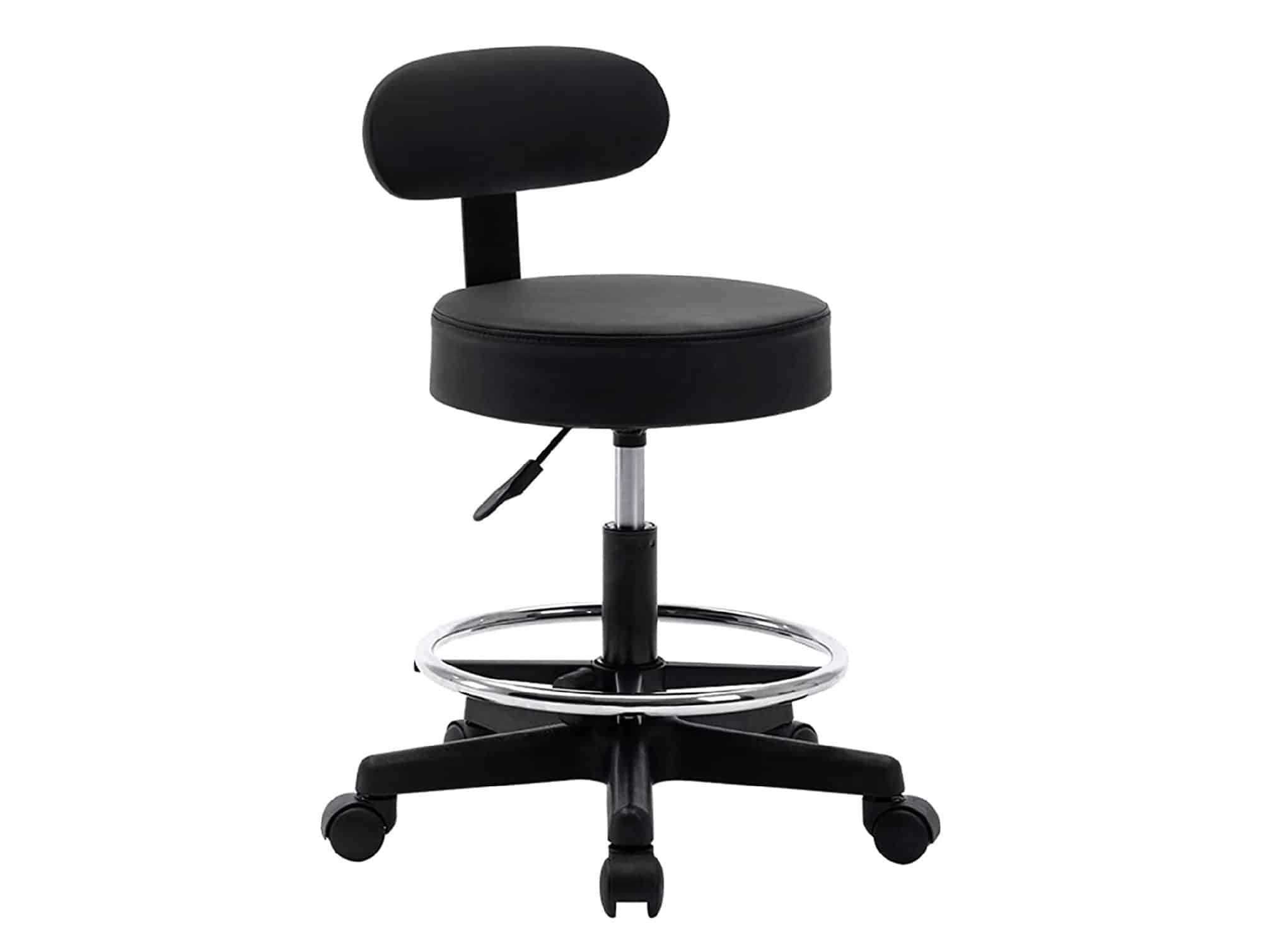 Tabouret avec dossier Noir Locamed