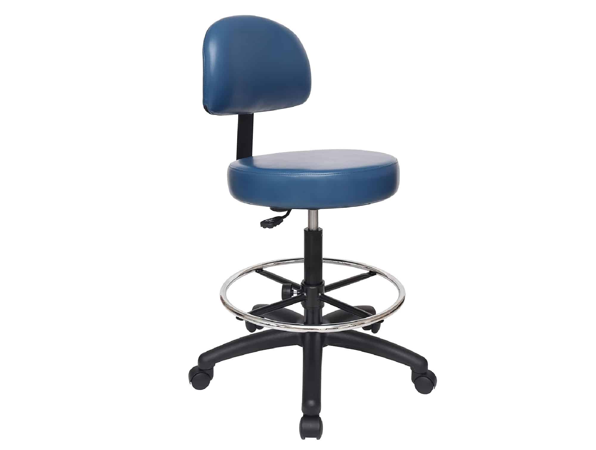 Tabouret avec dossier bleu Locamed