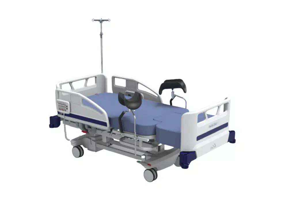 Lit d’Accouchement Électrique 4 Moteurs avec Réglages Multiples Medikal 2000