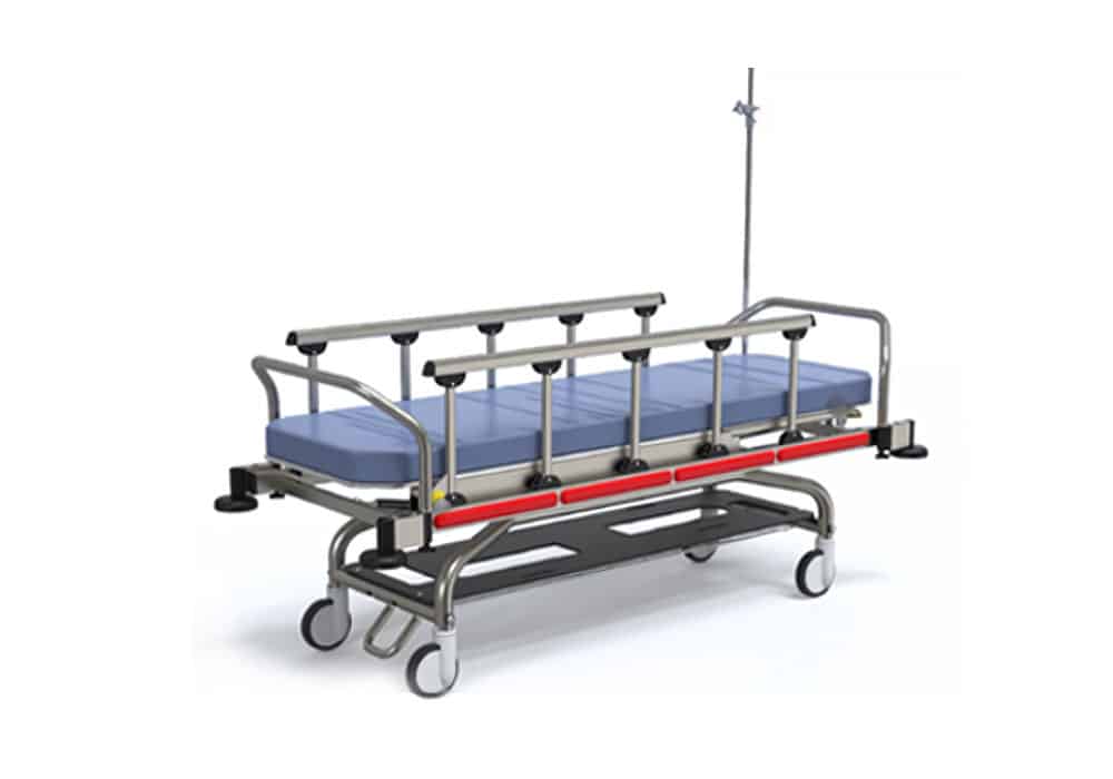 Adjustable emergency stretcher trolley with Trendelenburg 230 kg (Medikal 2000)