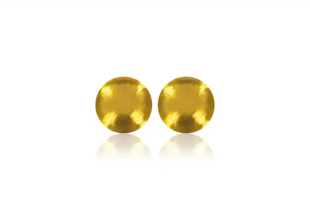 Ear - piercing gold ball earrings, 24K gold plated, Inverness 3 mm (B10000) / 4 mm (B10003)