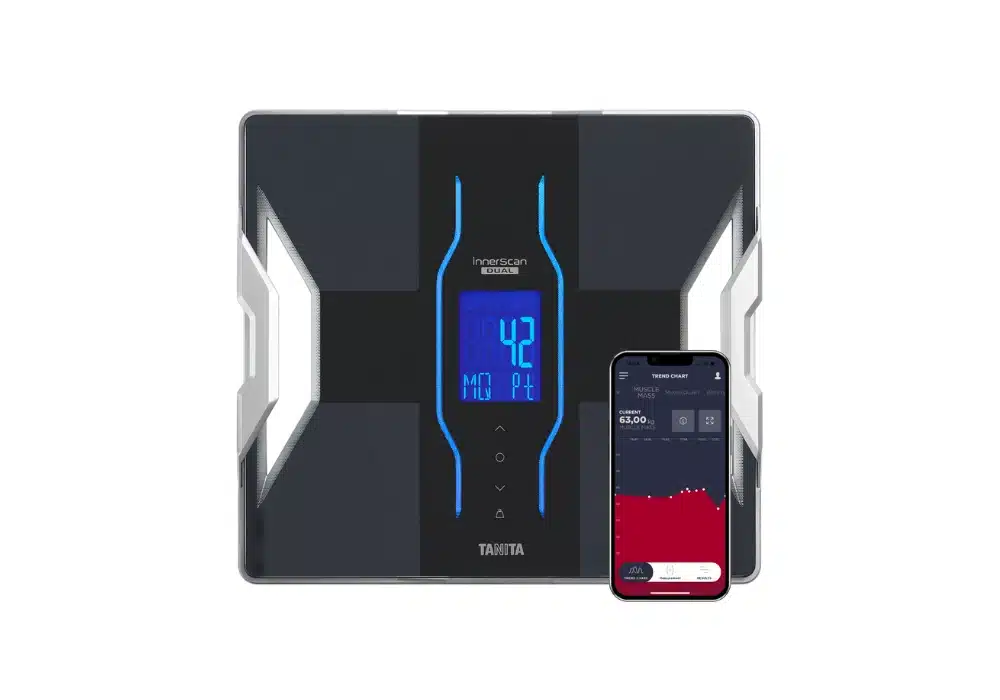 Connected body composition analyzer scale Tanita RD953, Bluetooth, dual-frequency BIA, 200 kg