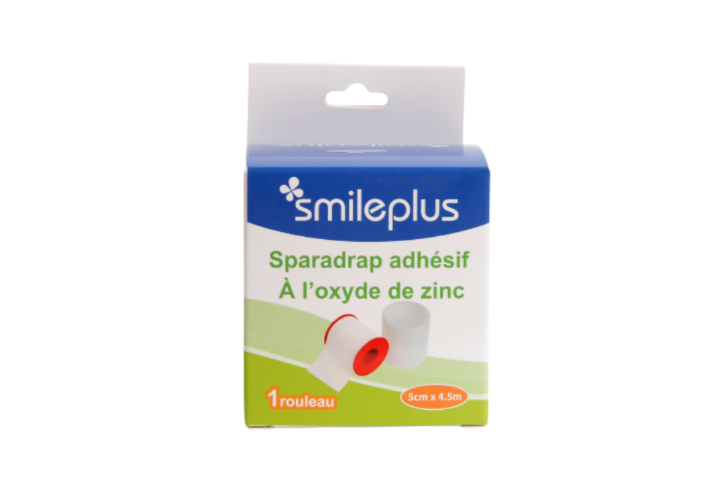 Sparadrap adhésif à l’oxyde de zinc Smileplus