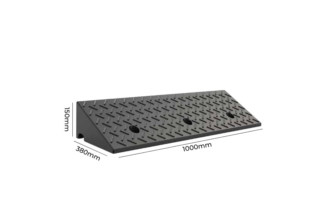 Rampe de seuil haut en Caoutchouc 1000×380×150 mm