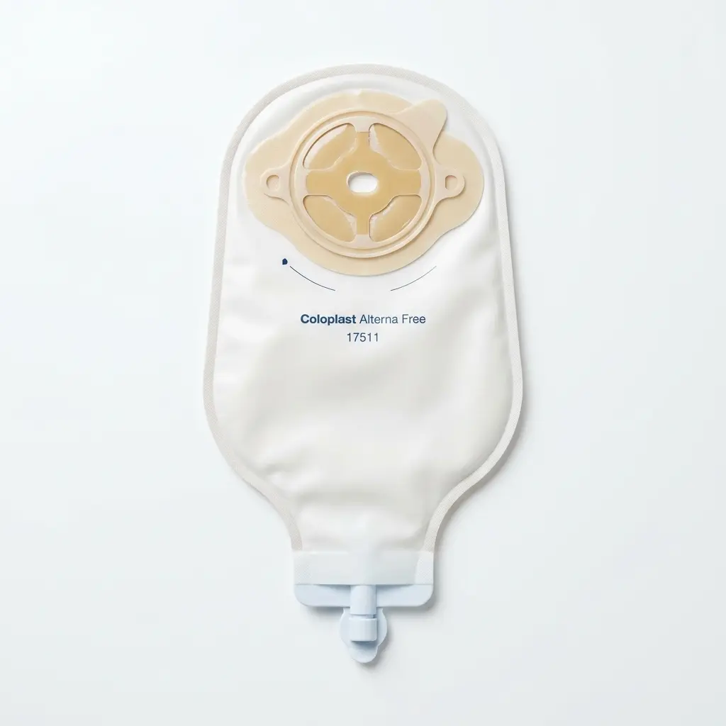 Coloplast Alterna Free Urostomy Pouch 1-Piece Multi-Chamber 1 Pièce Découpable Blanche