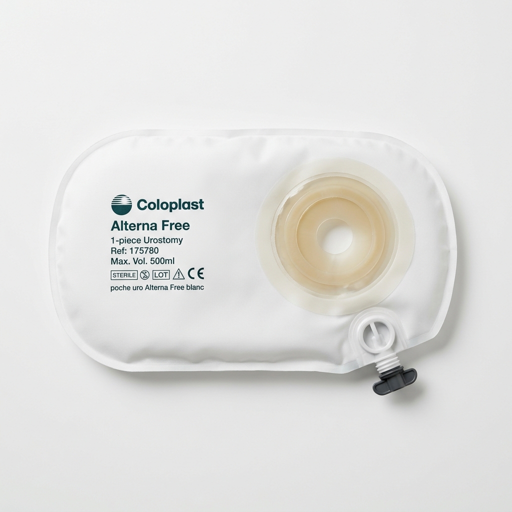 Coloplast One-Piece Urostomy Pouch Alterna Free White