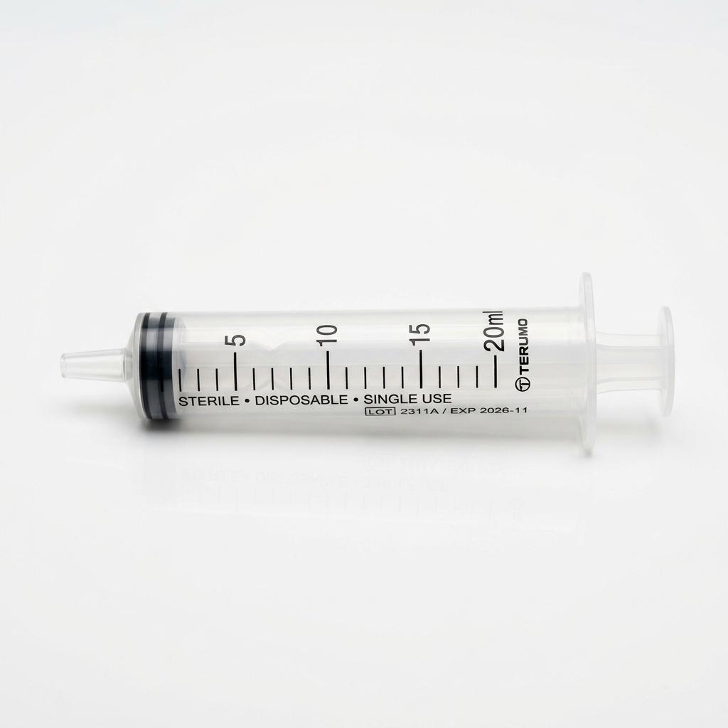 Luer Slip Syringe - 3-Part Latex-Free Syringe - 20ml
