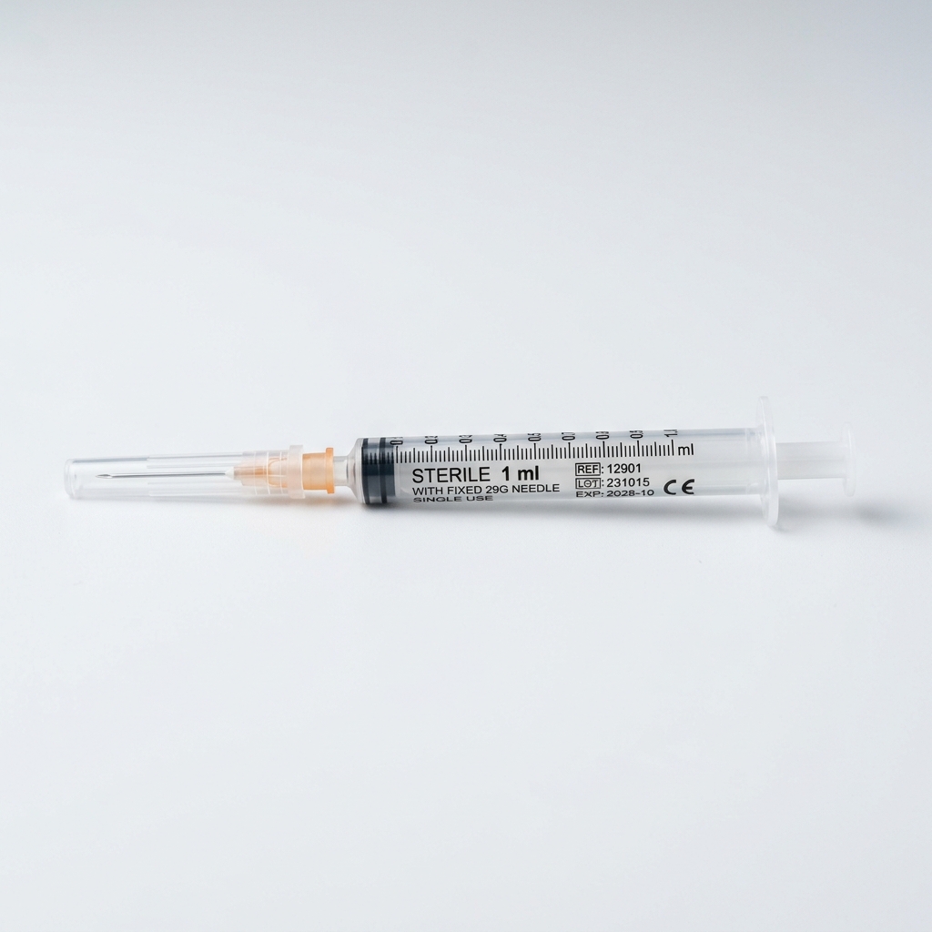 Sterile 1 mL Syringe with Fixed 29G Needle