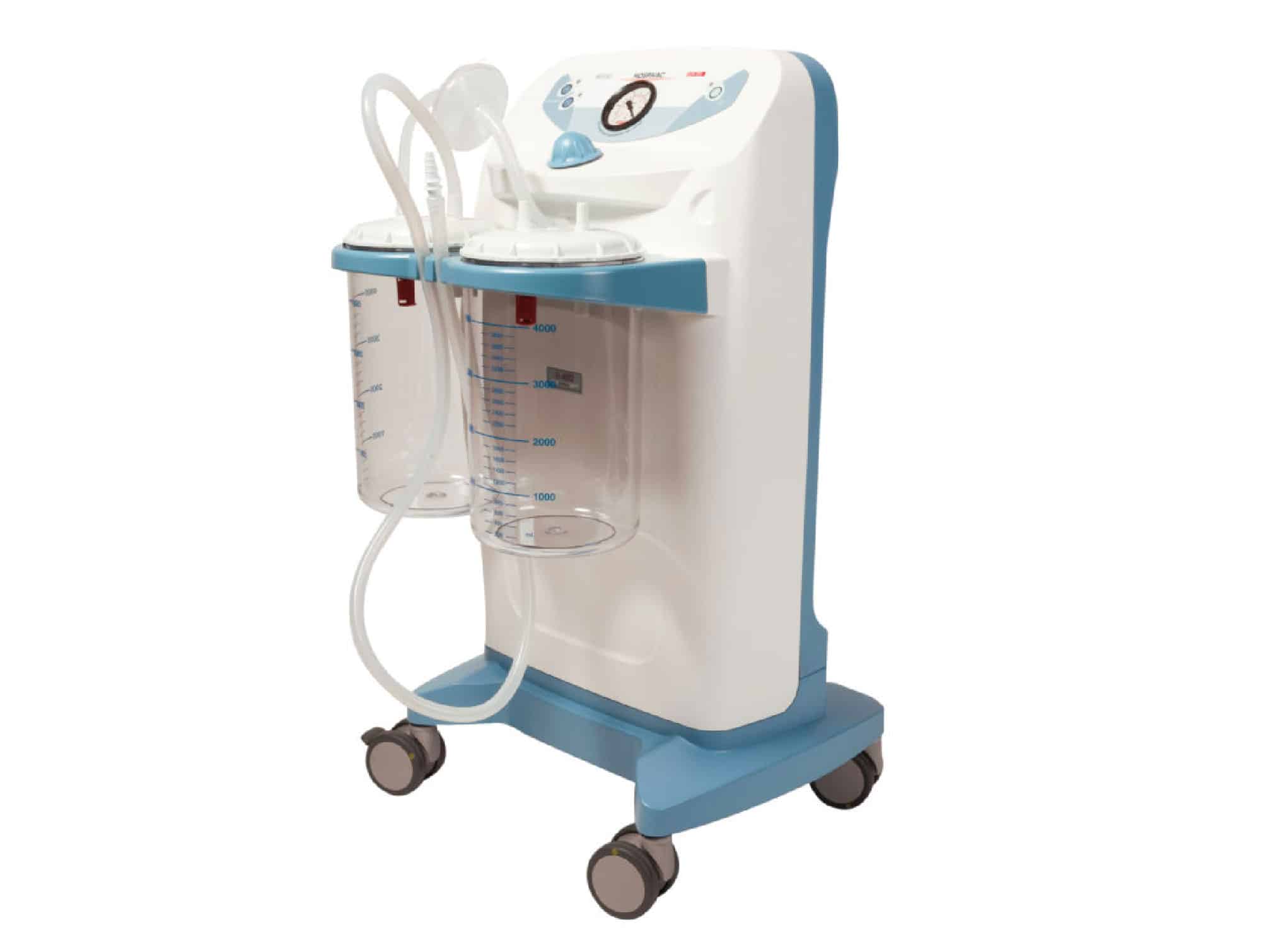 Aspirateur médical mobile 60 L/min, 2 x 2 L - 900 mbar Cami (réf. CA410356)
