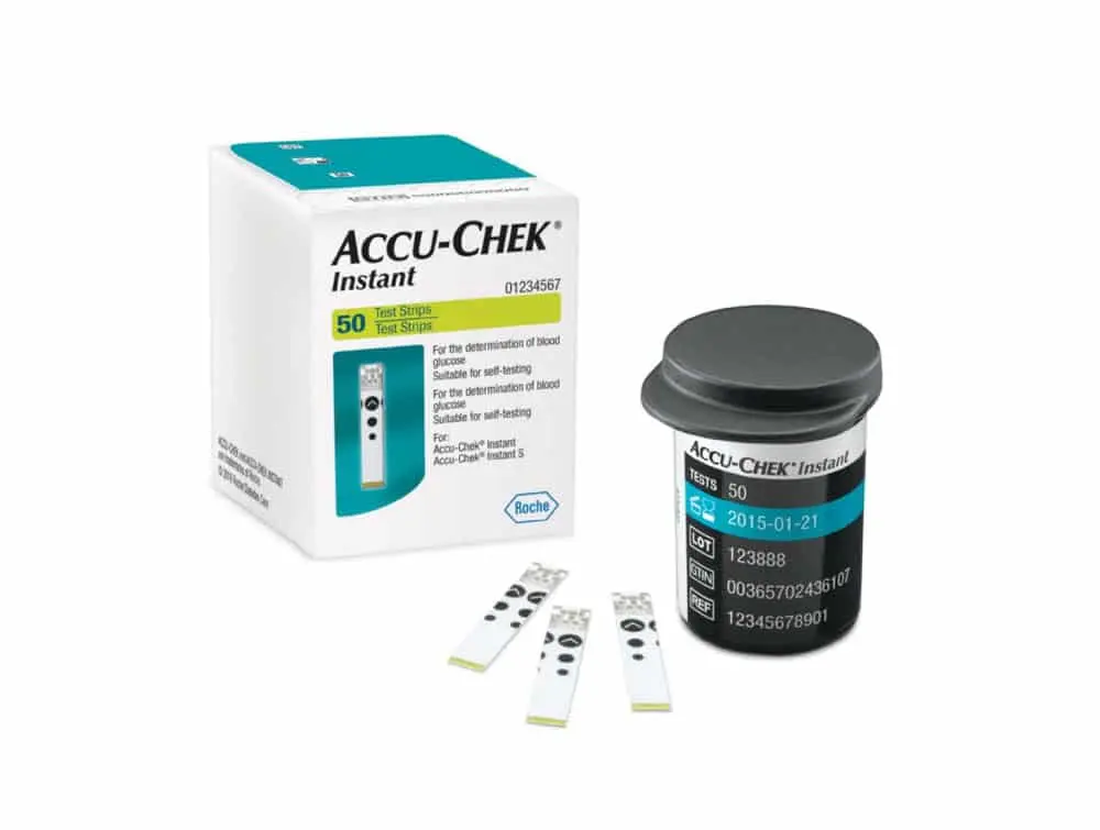 Accu - Chek Instant blood glucose test strips (box of 25 or 50)