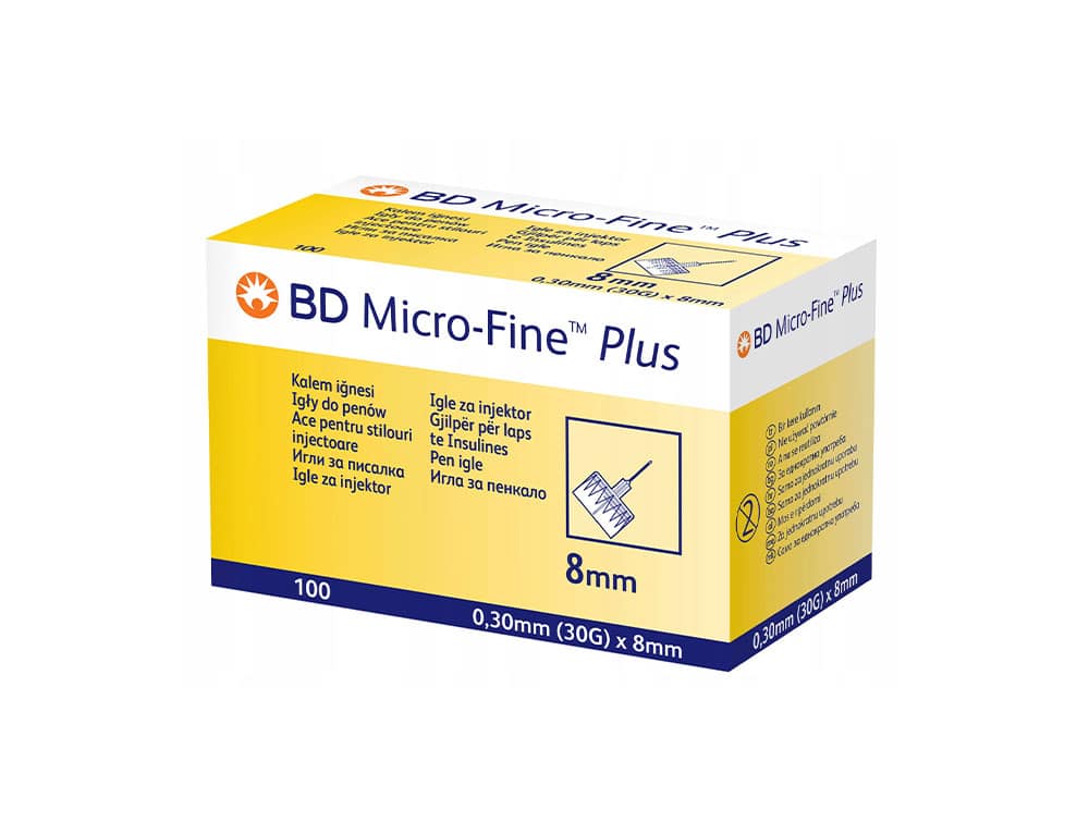 Insulin pen needles 30G 8 mm (box of 100)