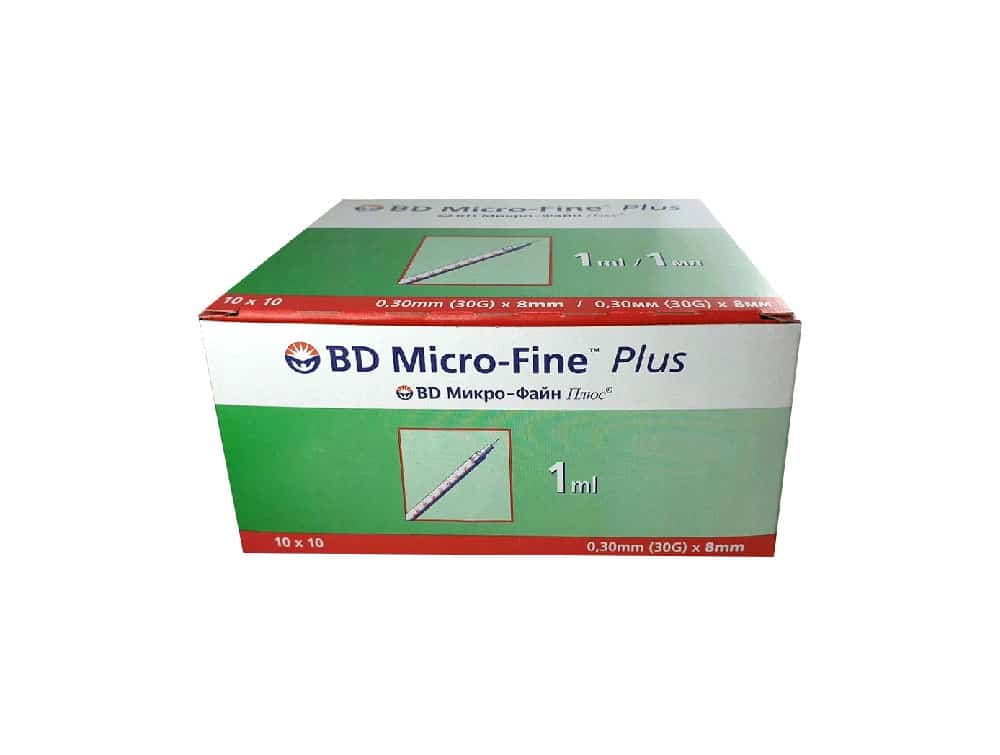 محقنة à insuline 1,0ML-إبرة 32G-6mm