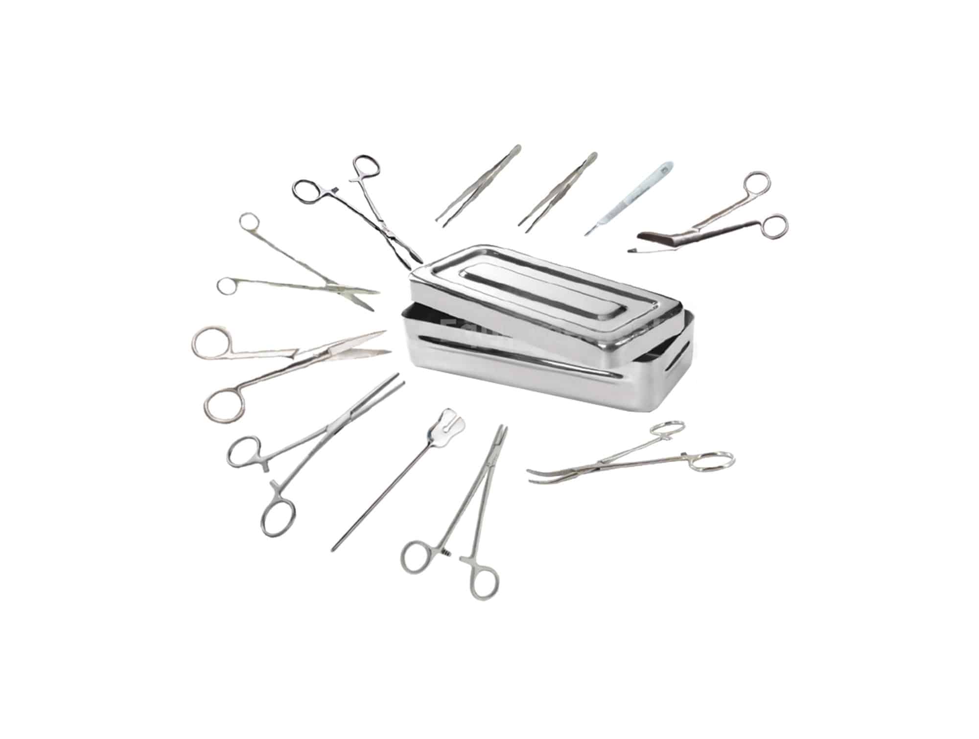 Stainless steel minor surgery instrument set (24 pieces) - Care&Cure Surgical