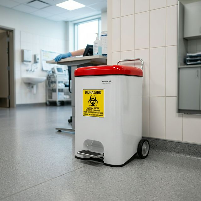 Stainless Steel Medical Pedal Bin (Clinical Waste)