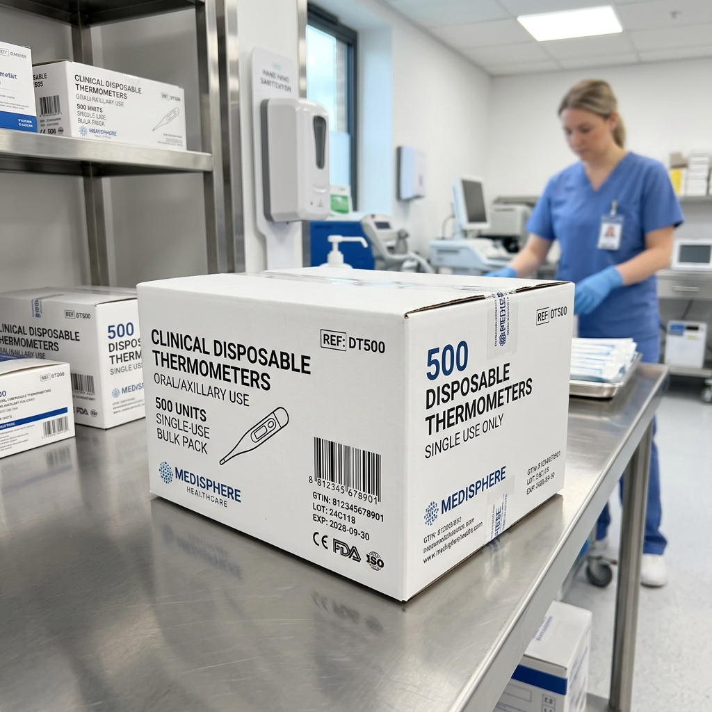 Disposable clinical thermometers (box of 500)