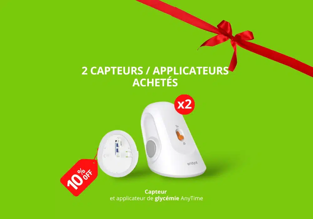 Pack 2 Capteurs - Applicateurs de Glycémie CGM Anytime