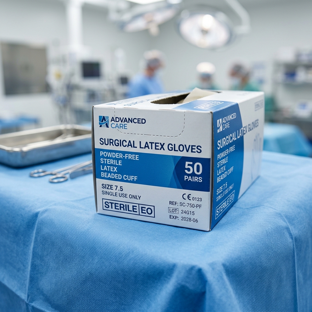 معقم لاتكس Surgical قفازات(Multi-المقاسات)
