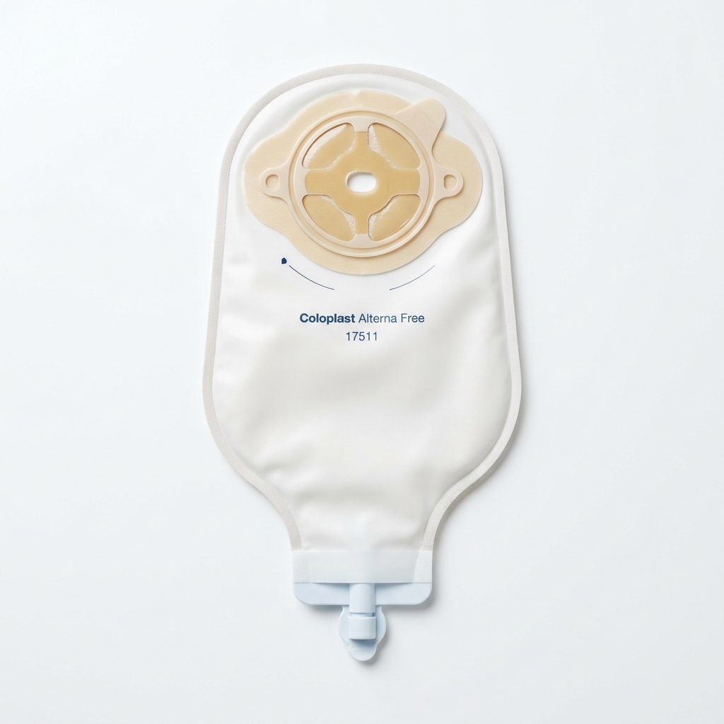 Poche d'Urostomie 1 Pièce Alterna Free Multichambres 1 Pièce Découpable Blanche Coloplast