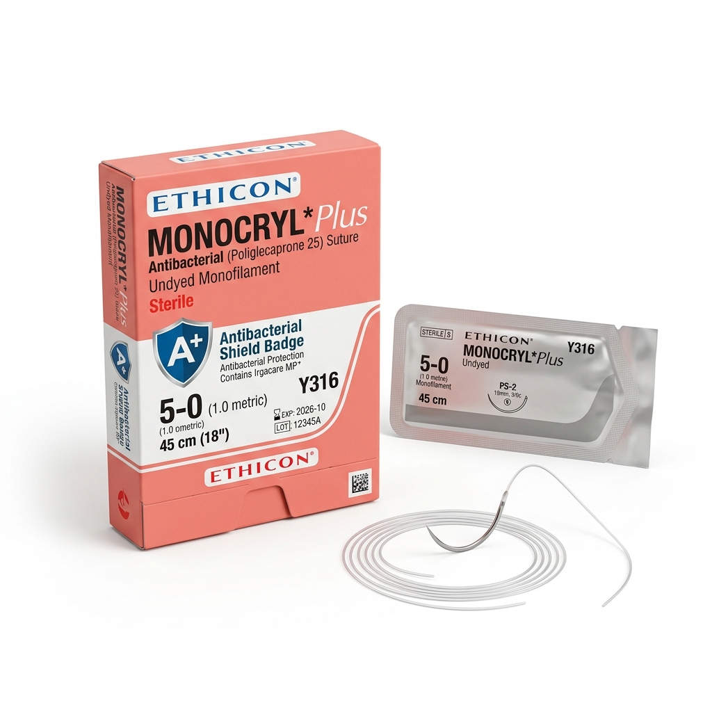 Absorbable Suture Monocryl Plus™ 3/0 CR 1/2 22MM 70 CM - Ethicon (Réf: ETHMCP3219H)