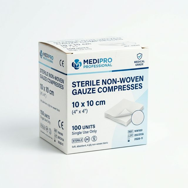 Sterile Non-Woven Compresses (10x10 cm)