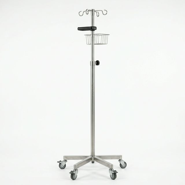 Pied à Sérum Inox sur Roulettes