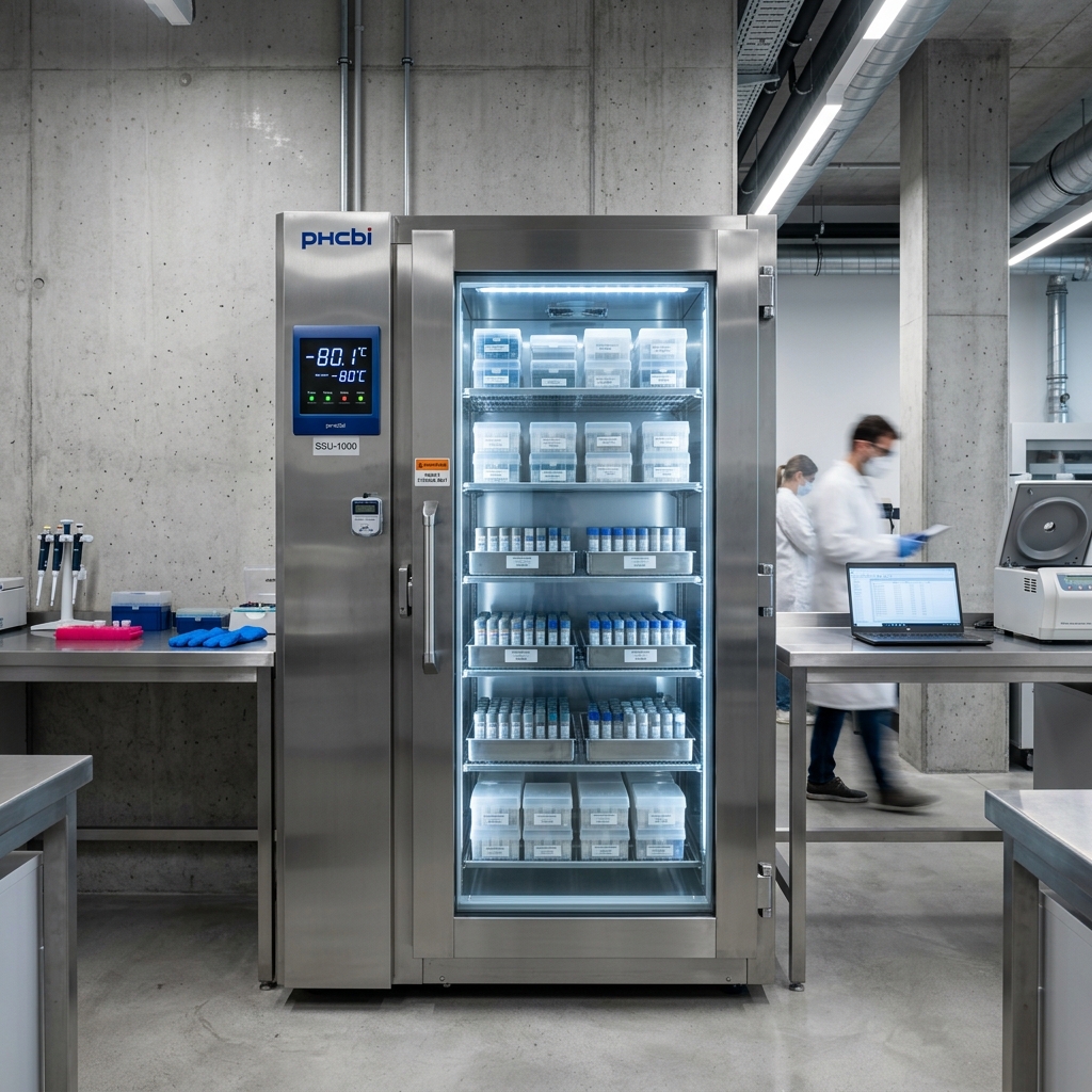 Medical laboratory refrigerator for sample storage